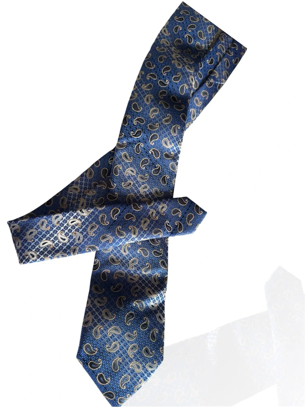 Blue Paisley Men's Tie & Handkerchief